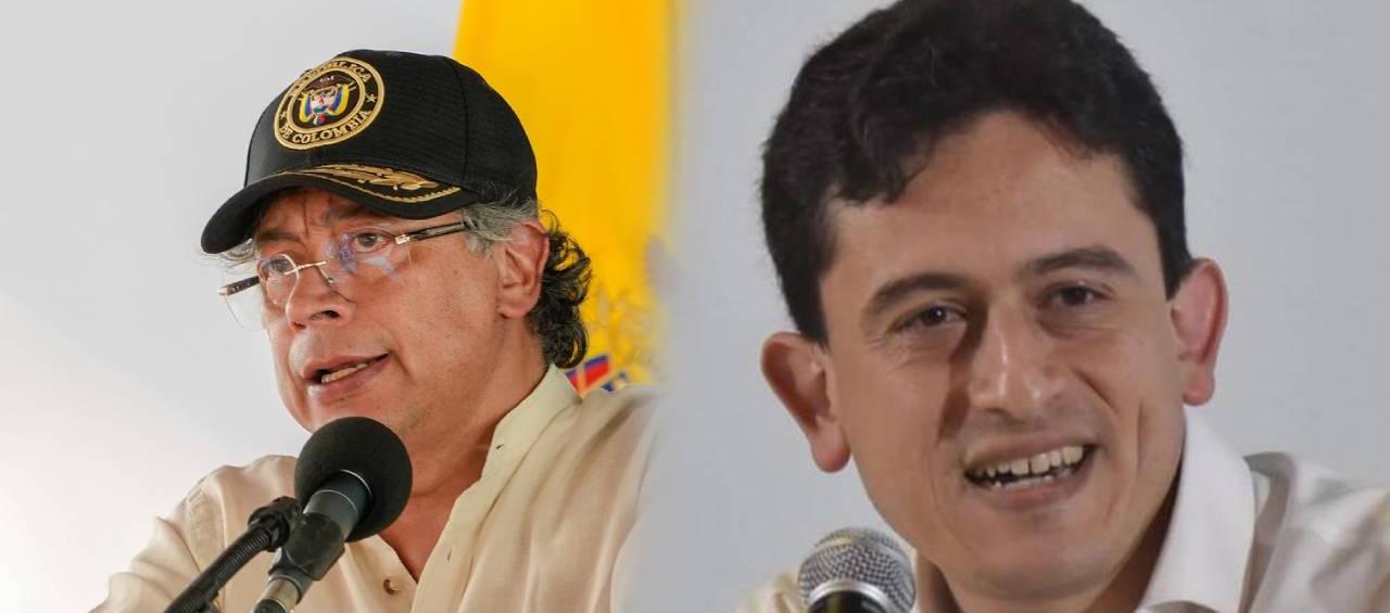 El Presidente Gustavo Petro y el exministro Luis Carlos Reyes.