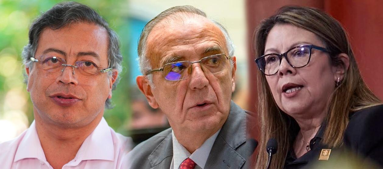Gustavo Petro, Iván Velásquez y Luz Adriana Camargo.