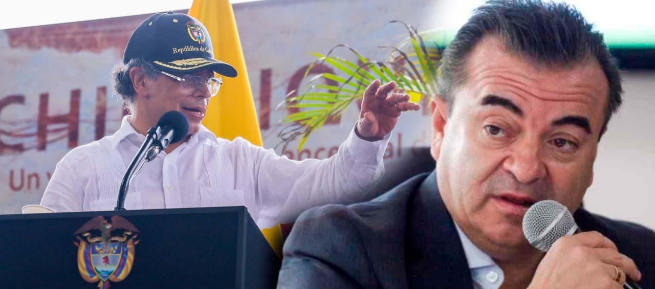 Presidente Gustavo Petro y Olmedo López, exdirector de la UNGRD. 