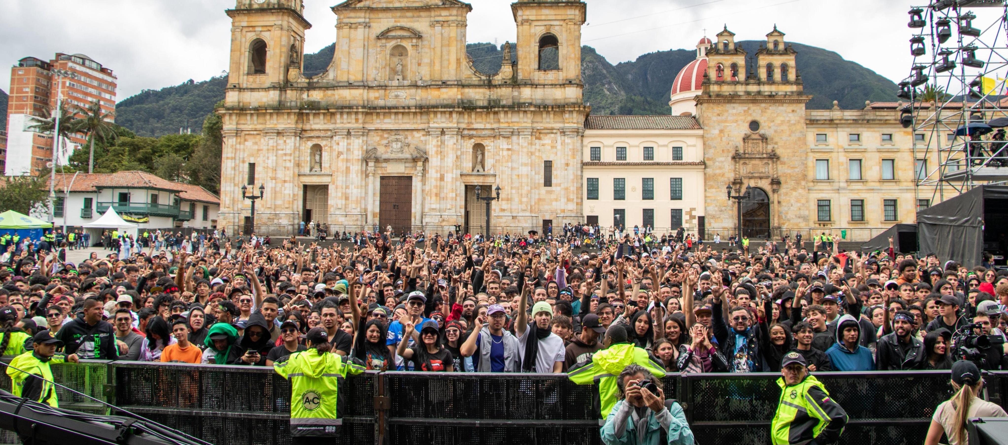Así luce la Plaza de Bolívar previo al concierto. 
