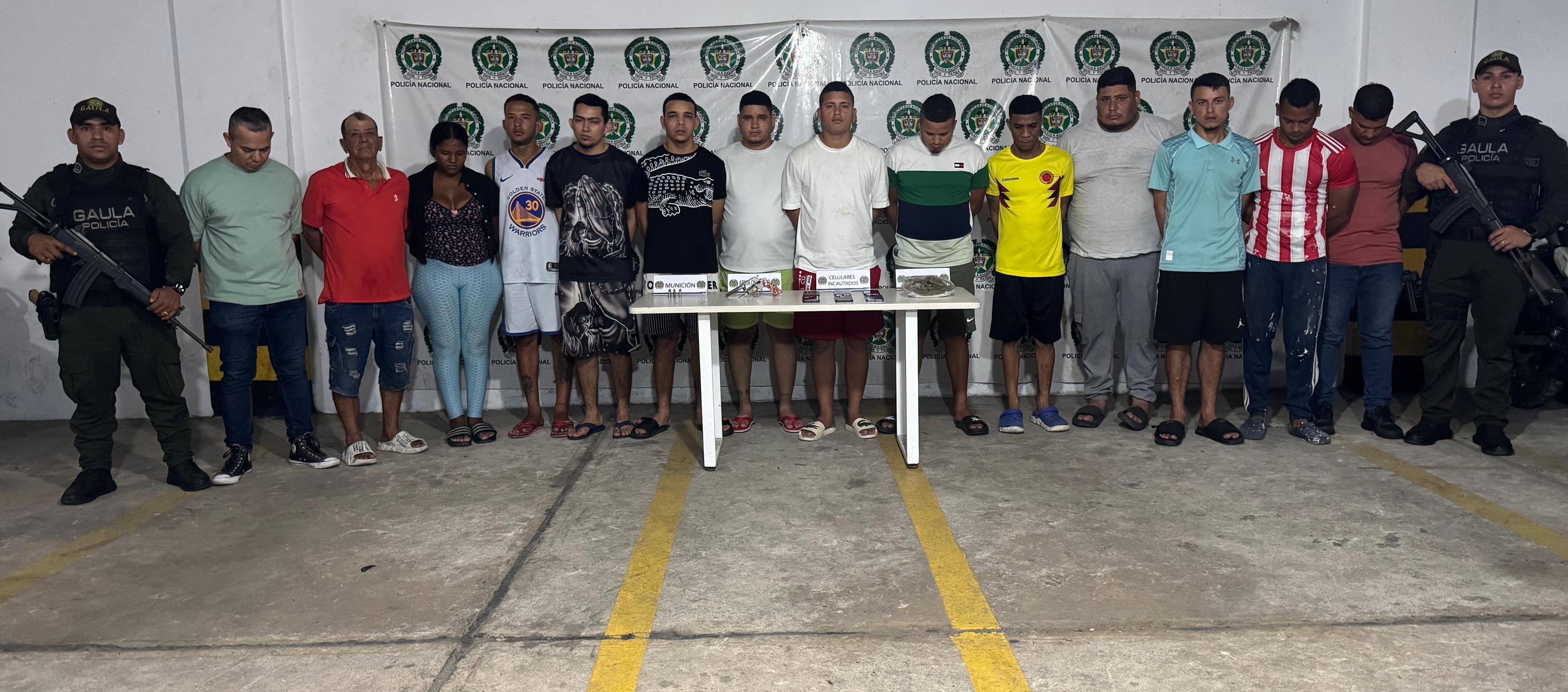 Los presuntos integrantes de la banda 'Los Pepes'.