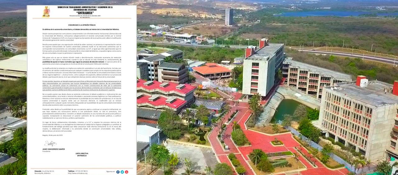 Sindicato de Uniatlántico respondió a la CUT.