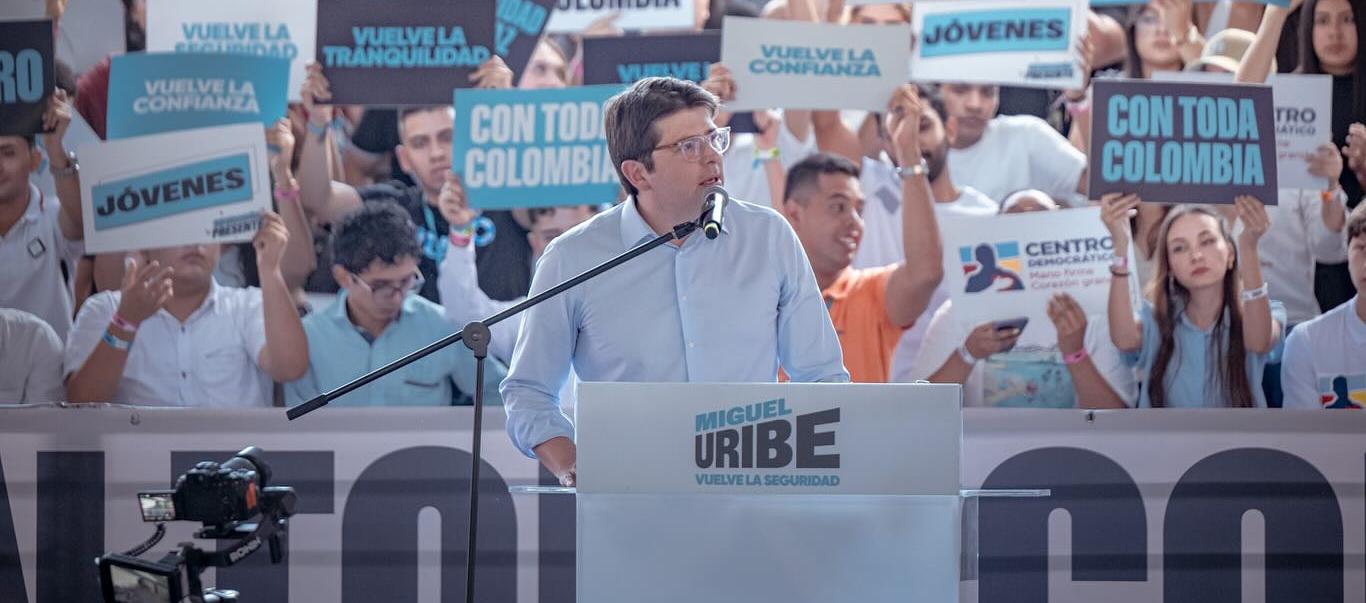 El precandidato presidencial Miguel Uribe Turbay.