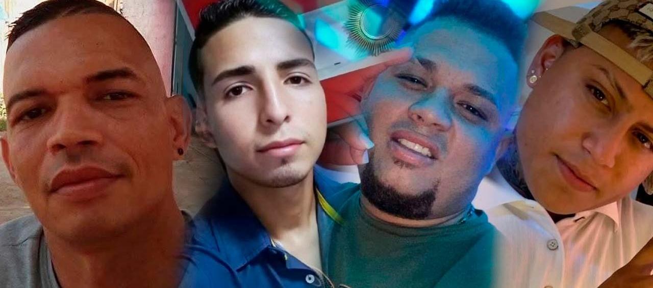 Cuatro de las víctimas mortales. 