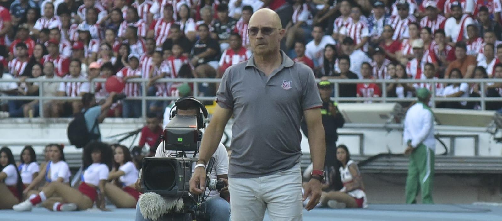 Alfredo Arias en el partido de ida de la final contra Junior, en 2023. 