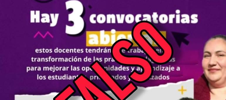 Convocatoria laboral falsa.