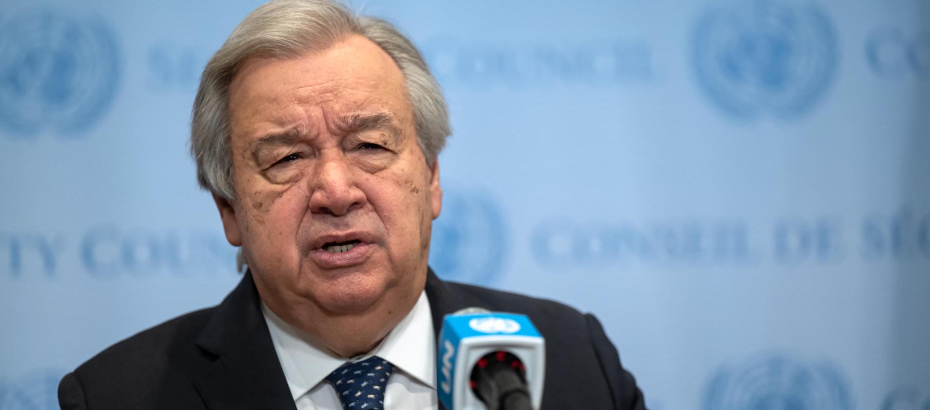 António Guterres, Secretario General de la ONU.