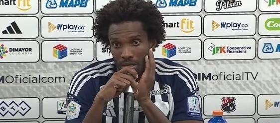 Didier Moreno durante su comparecencia en la rueda de prensa posterior al partido. 