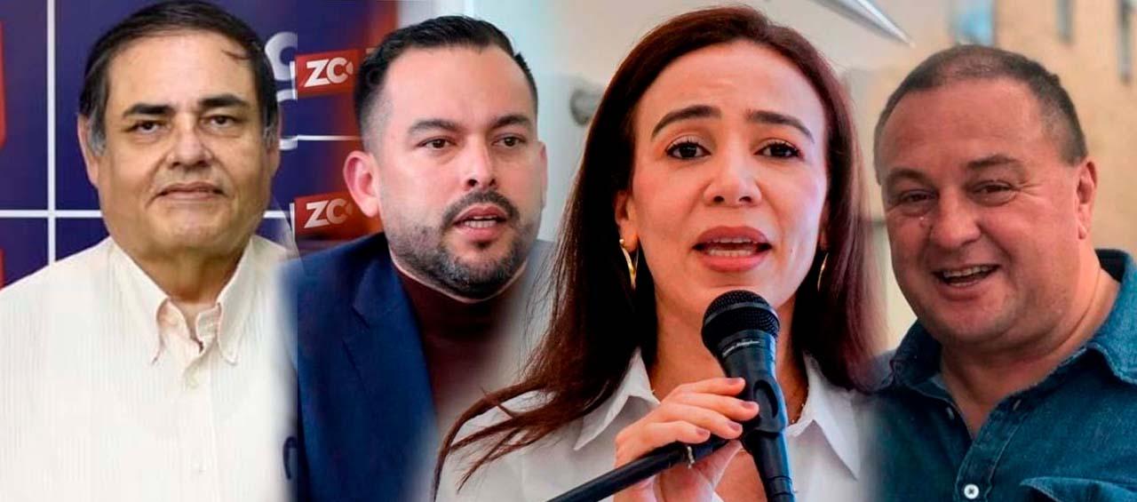 Carlos Diago, Edwin Palma, Diana Bustamante y Nelson Vásquez Torres.