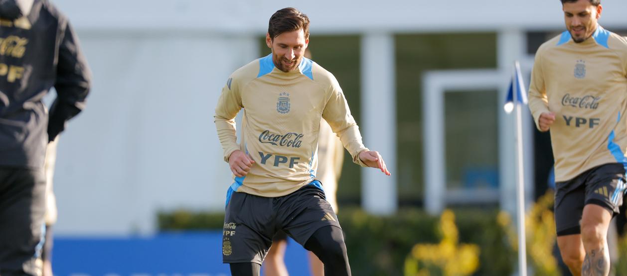 Lionel Messi ingresó en los minutos finales del partido contra Chile, en Santiago. 