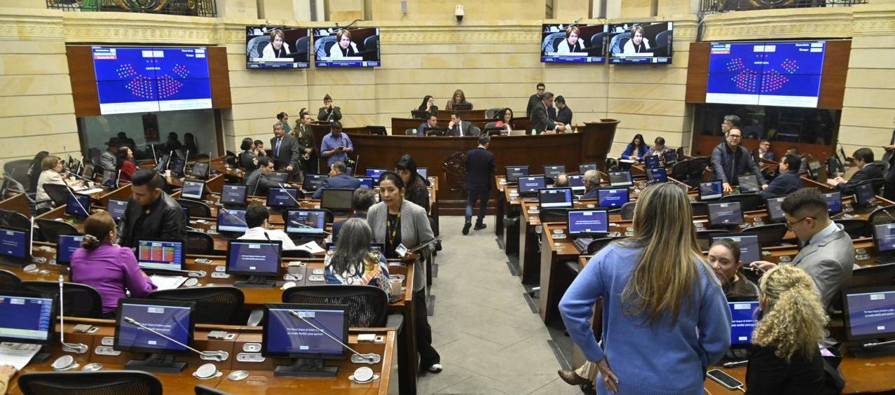 Aspecto del Congreso de la República. 