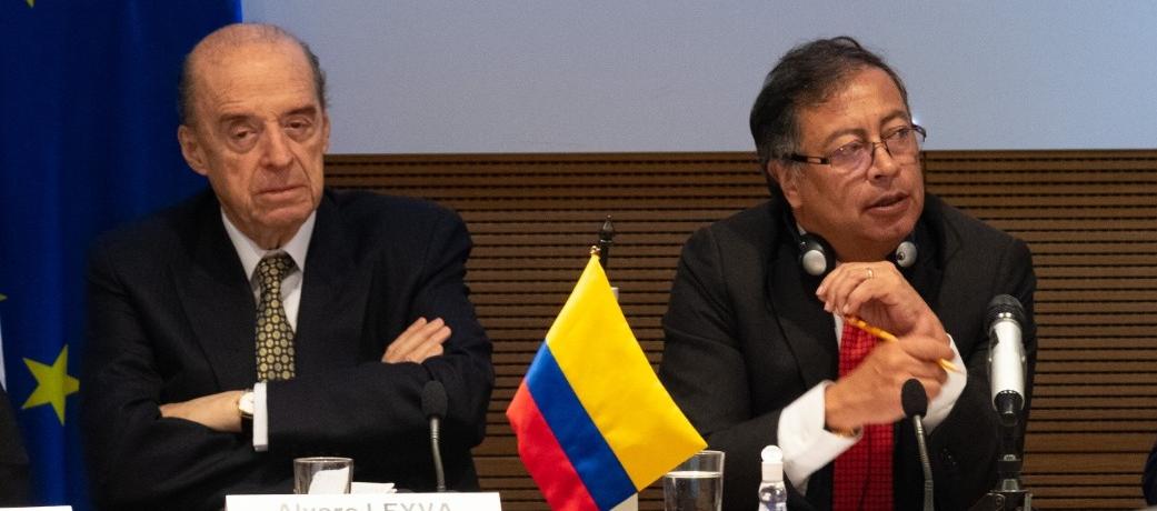 Álvaro Leyva y el Presidente Gustavo Petro.
