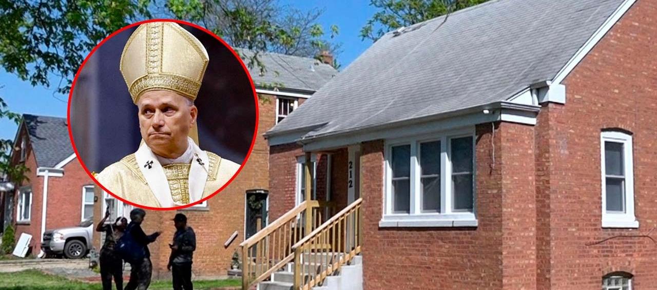 Casa donde el papa León XIV pasó sus primeros años en Dolton. 