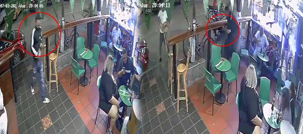 Cámara captó el asalto a mano armada. 