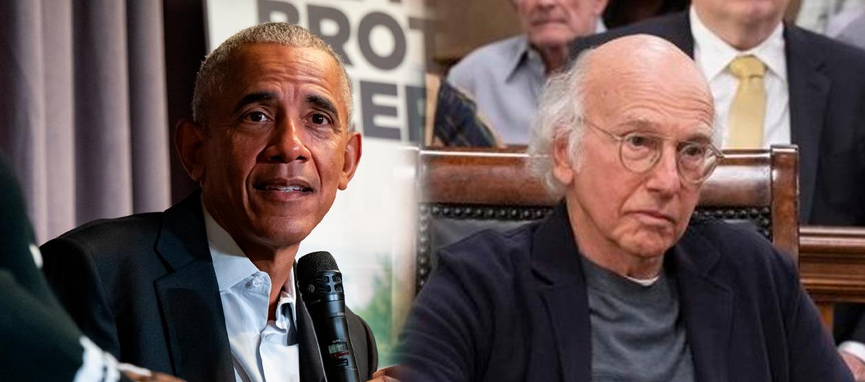  Barack Obama y Larry David.