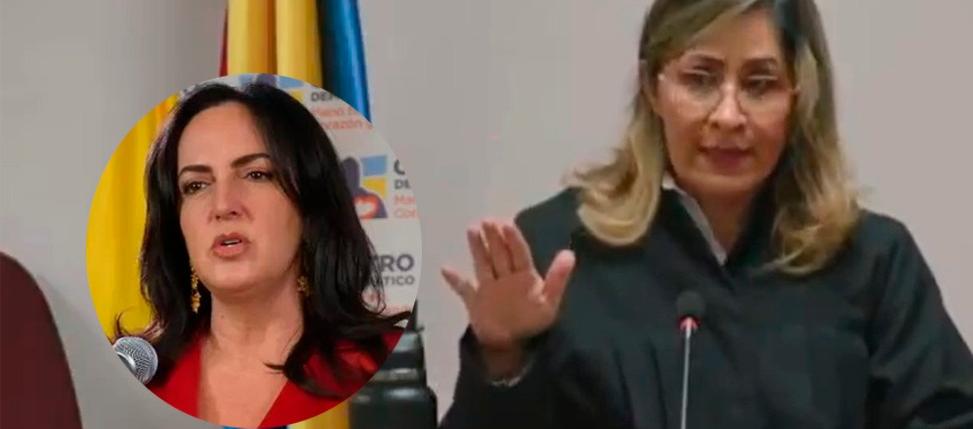 María Fernanda Cabal y la jueza Sandra Heredia.