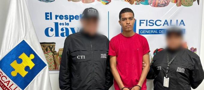 Juan David Rodríguez Ochoa fue capturado por el CTI de la Fiscalía. 