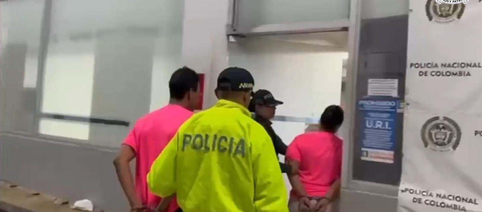 Los capturados fueron trasladados a la URI de la Fiscalía. 