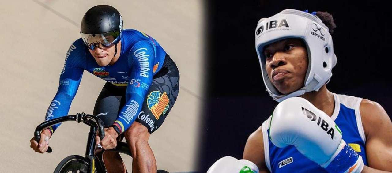 Los deportistas Cristian Ortega y Angie Valdés.