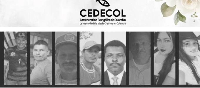 Las ochos personas cristianas y líderes sociales que fueron asesinados. 