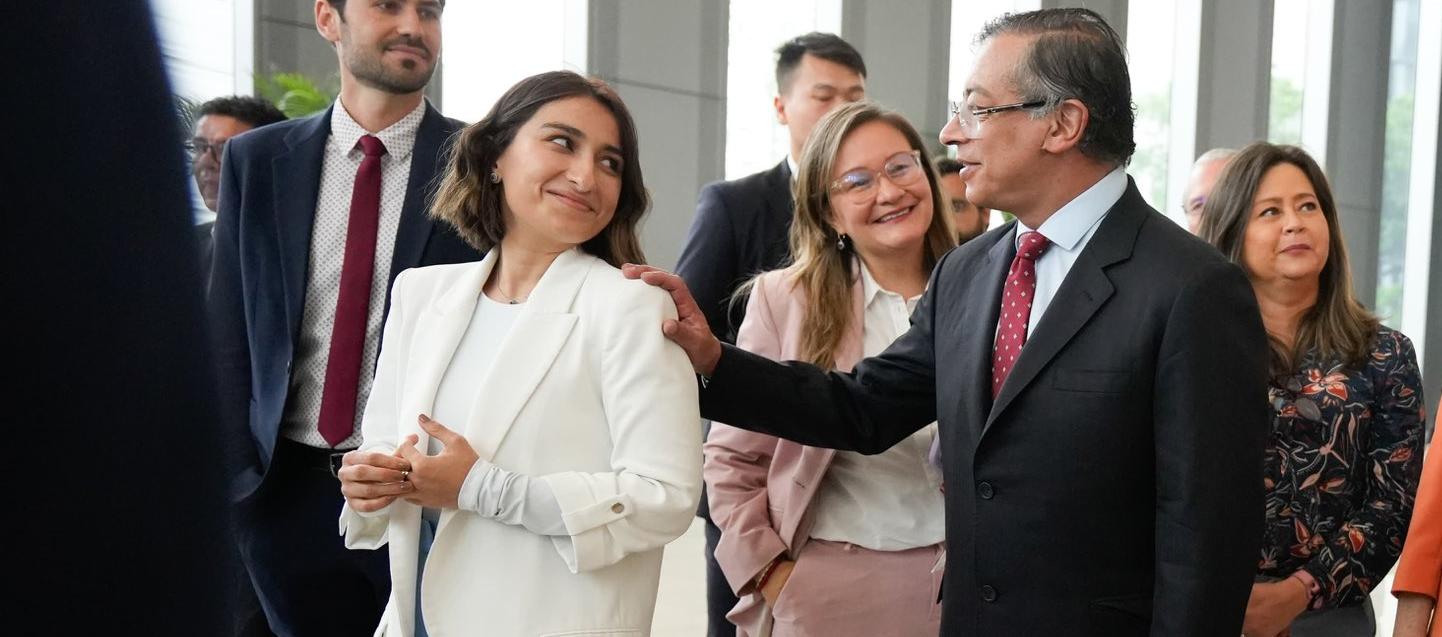 Laura Sarabia y el Presidente Gustavo Petro.