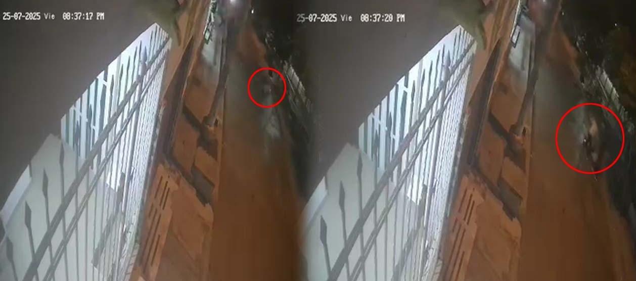 Momento en que la víctima fue atacada a tiros por los sicarios. 