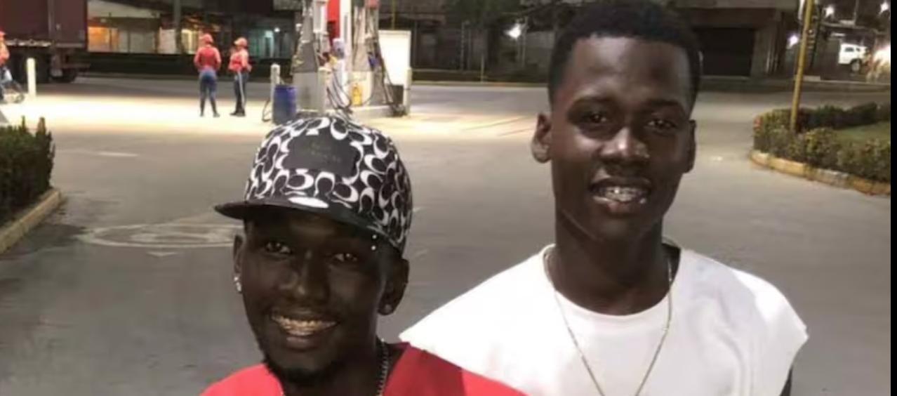 Los dos hermanos asesinados esta tarde en el barrio Ciudad Bolívar. 