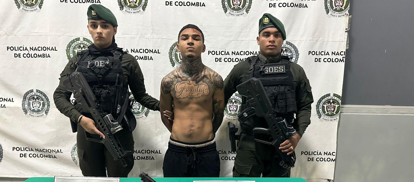 Alias 'Jonás', de 22 años, uno de los presuntos sicarios.