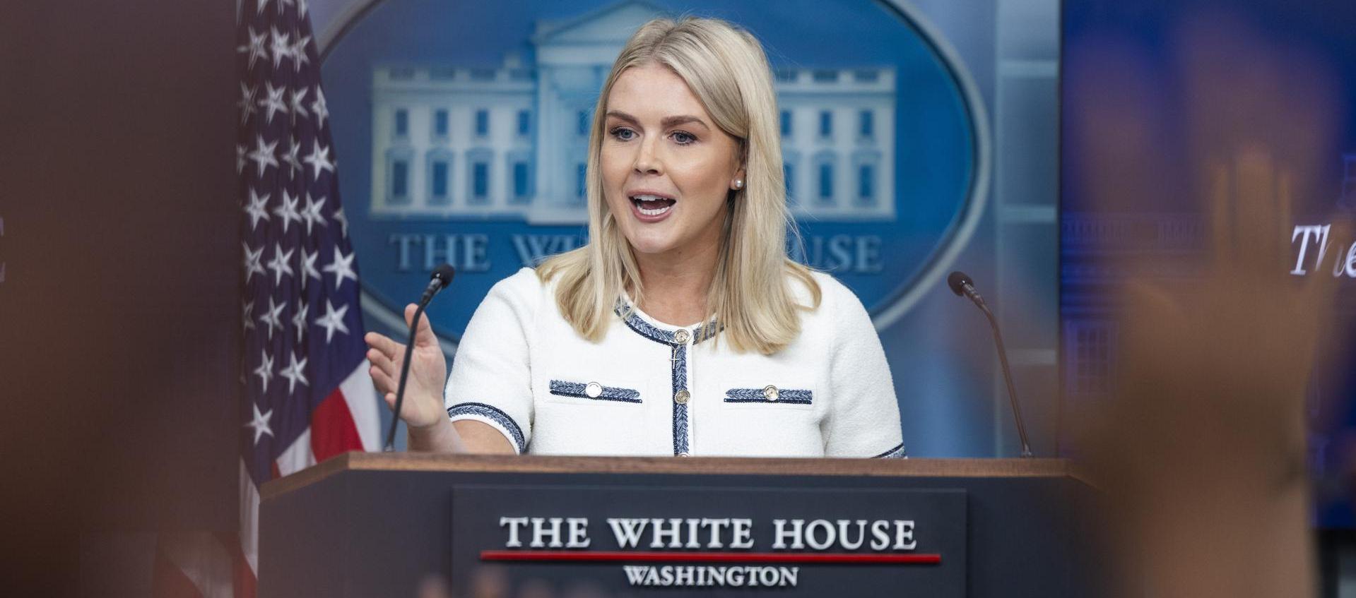 La secretaria de prensa de la Casa Blanca, Karoline Leavitt. 