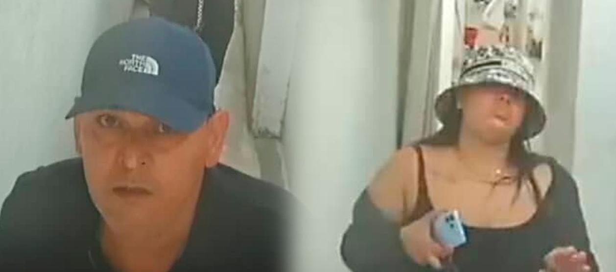 Dos de los ladrones que quedaron grabados en las cámaras de seguridad.