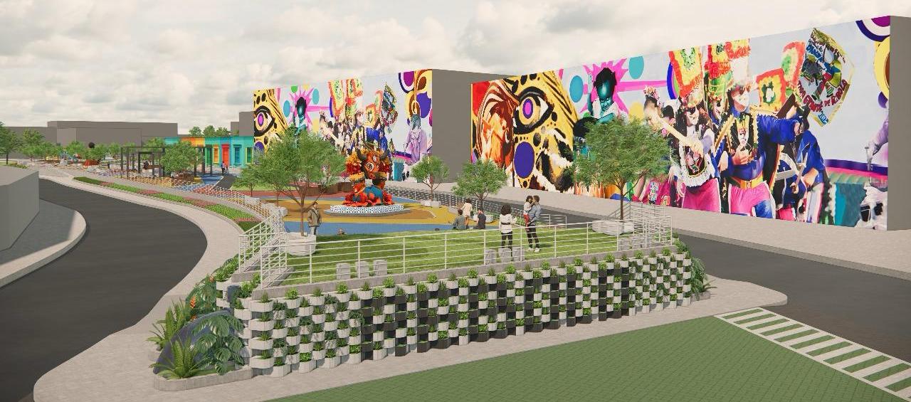 Render del nuevo parque que se construirá en el Malecón de Rebolo.