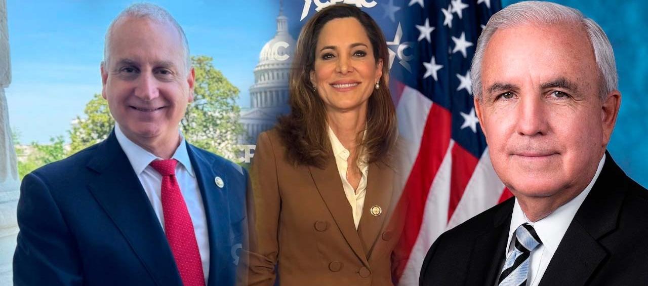  congresistas republicanos Mario Díaz-Balart, María Elvira Salazar y Carlos Antonio Giménez