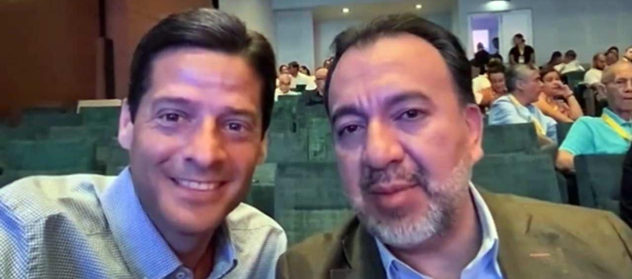 El senador Mauricio Gómez y el alcalde de Quito, Pabel Muñoz.