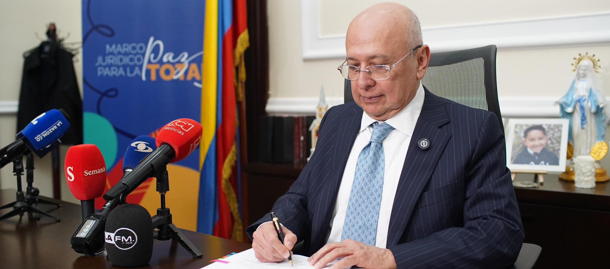 El Ministro de Justicia, Eduardo Montealegre.