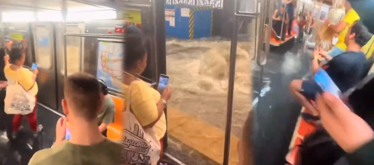 Inundaciones en el Metro de Nueva York.