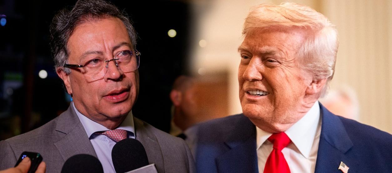 Presidente de Colombia, Gustavo Petro y de EE.UU., Donald Trump. 