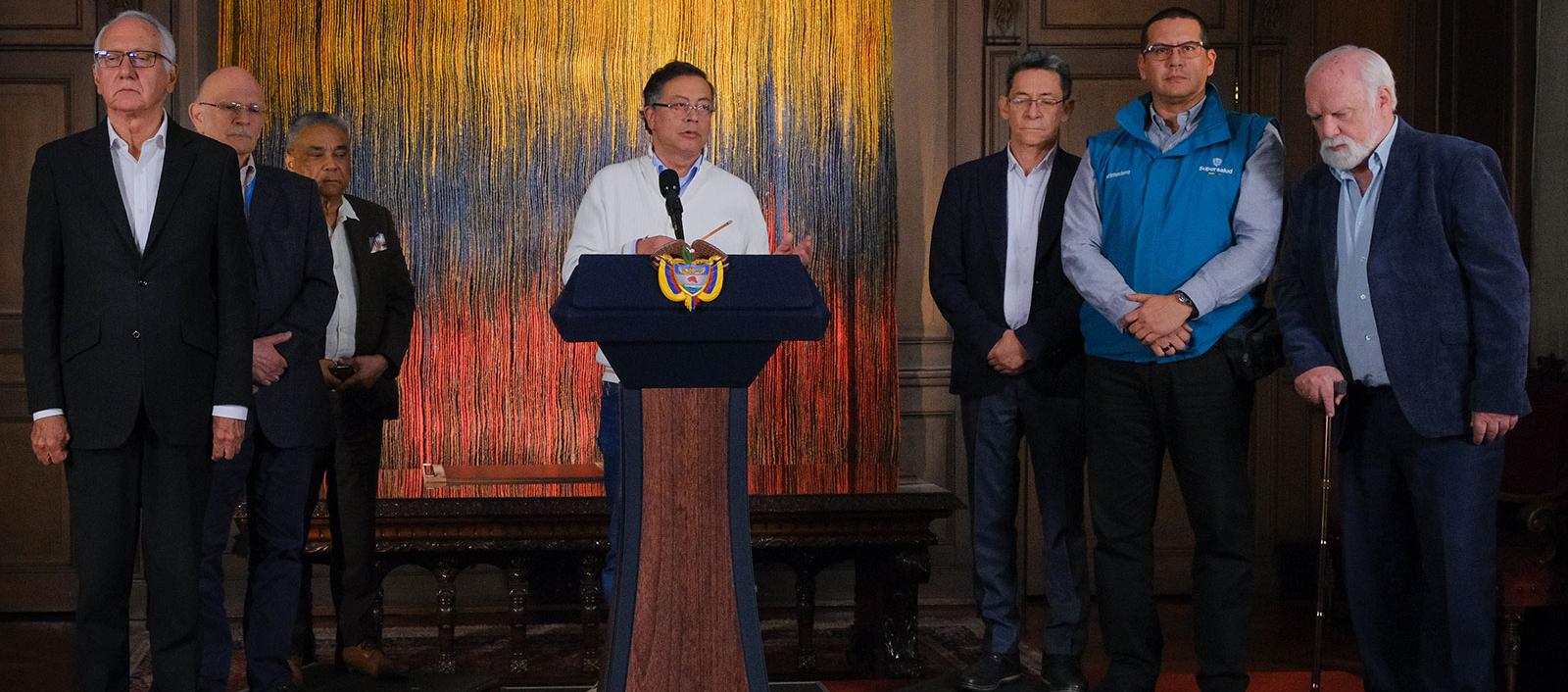 El Presidente de la República, Gustavo Petro, durante la polémica alocución.