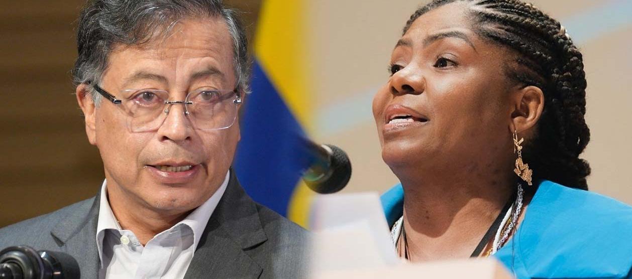 Presidente Gustavo Petro y su Vicepresidenta Francia Márquez. 