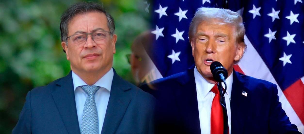 Presidente Gustavo Petro y su homólogo Donald Trump. 