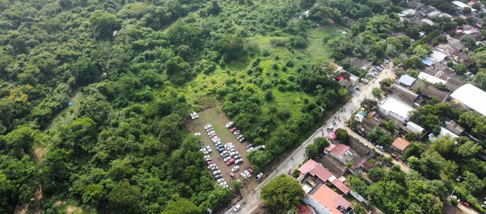 Zona donde se construirá la Plaza Gastronómica y Cultural del Pastel en Pital de Megua (Baranoa).