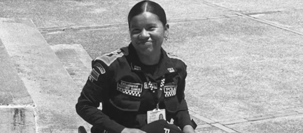 La patrullera Maryori Ramos.