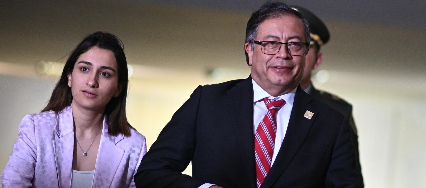 Laura Sarabia y el Presidente Gustavo Petro.
