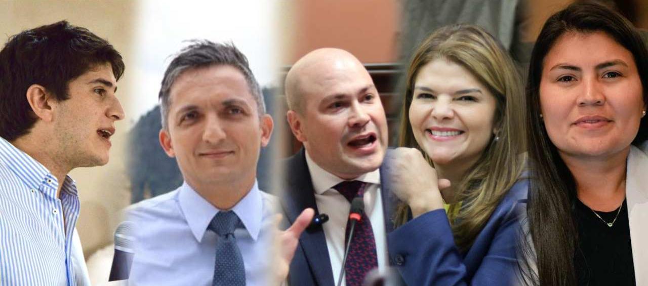 Wadith Manzur, Juan Pablo Gallo, Julián Peinado, Liliana Bitar y Karen Manrique.