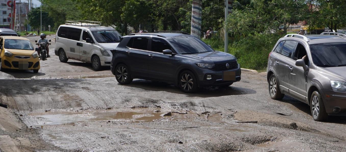 Así se encuentra la Circunvalar, a la altura del barrio Nuevo Éxito, en Soledad. 