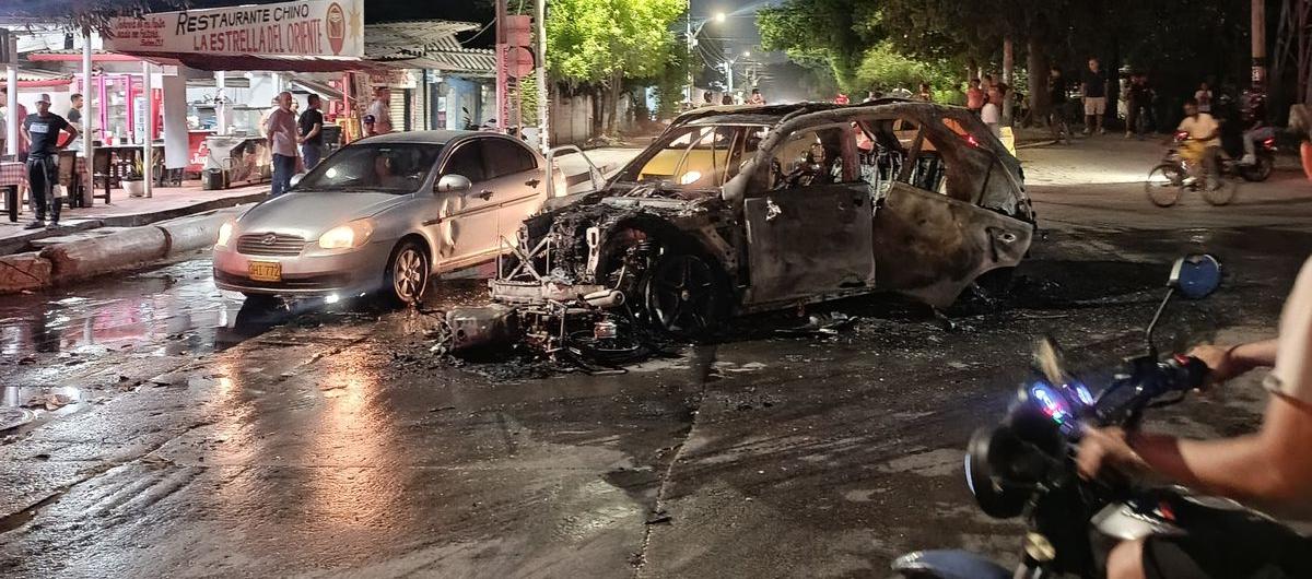 Así quedaron los dos vehículos.