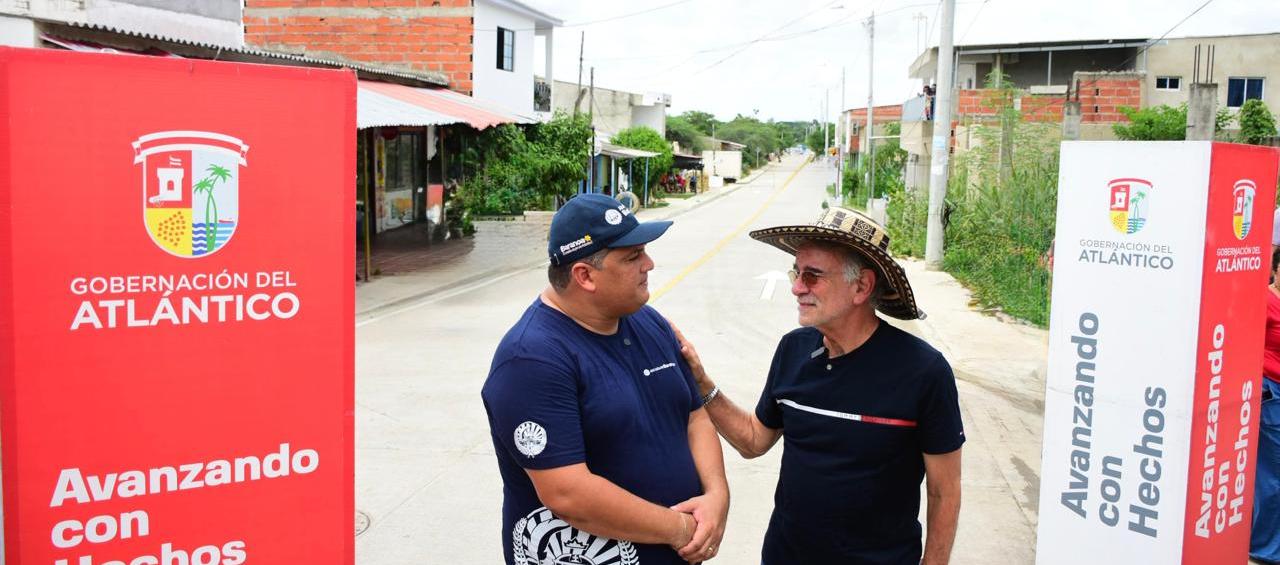 El alcalde de Baranoa, Edinson Palma, y el Gobernador Eduardo Verano.