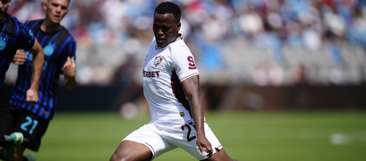 El colombiano Jhon Arias durante el partido contra el Inter de Milán. 