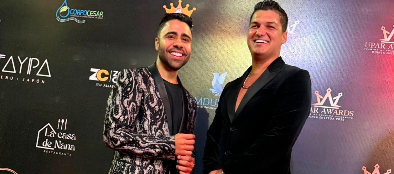 Elder Dayán y Lucas Dangond durante la gala. 