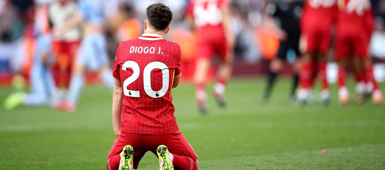 Diogo Jota con el número en su camiseta que lució en el Liverpool.