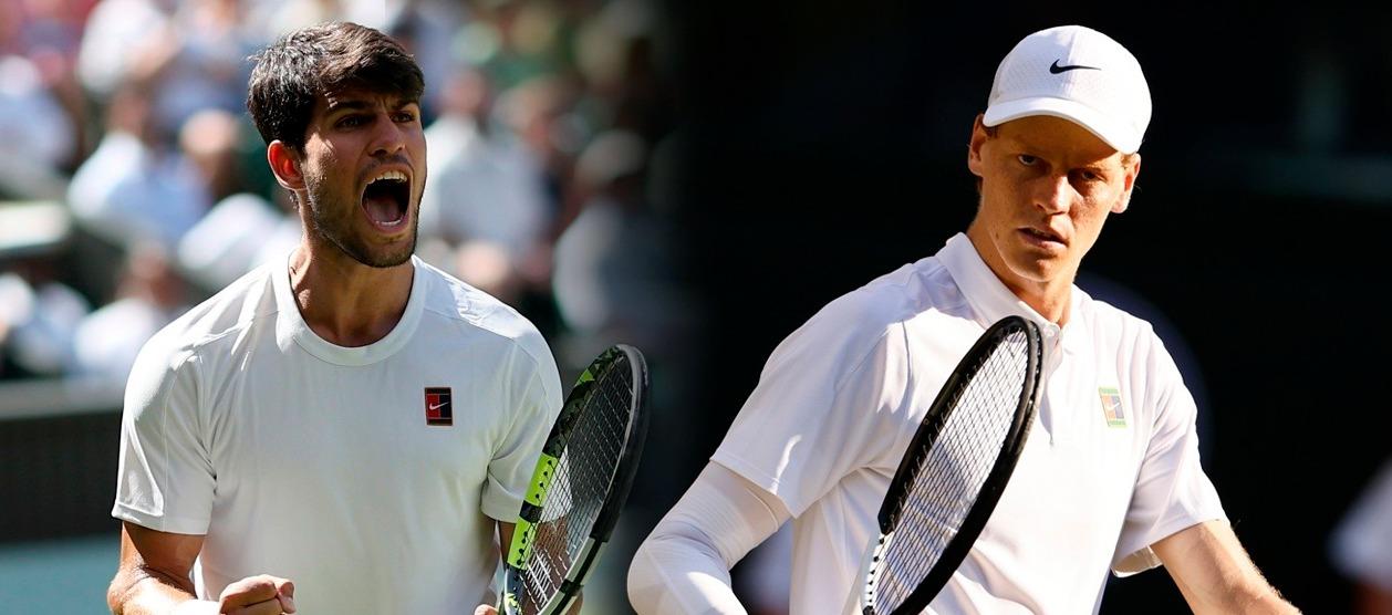 Carlos Alcaraz y Jannik Sinner jugarán el domingo la final de Wimbledon.